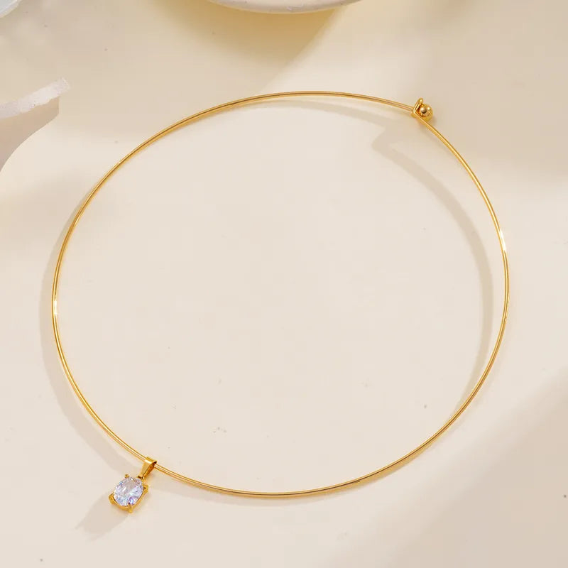 Collier “Zyra” – Pendentif rond